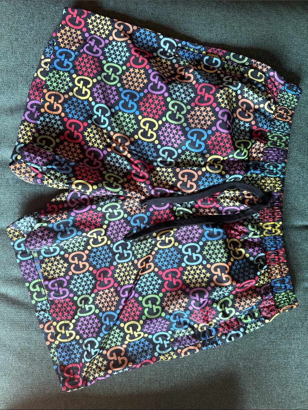 Gucci Mens Multicolor GG Star Logo Swim